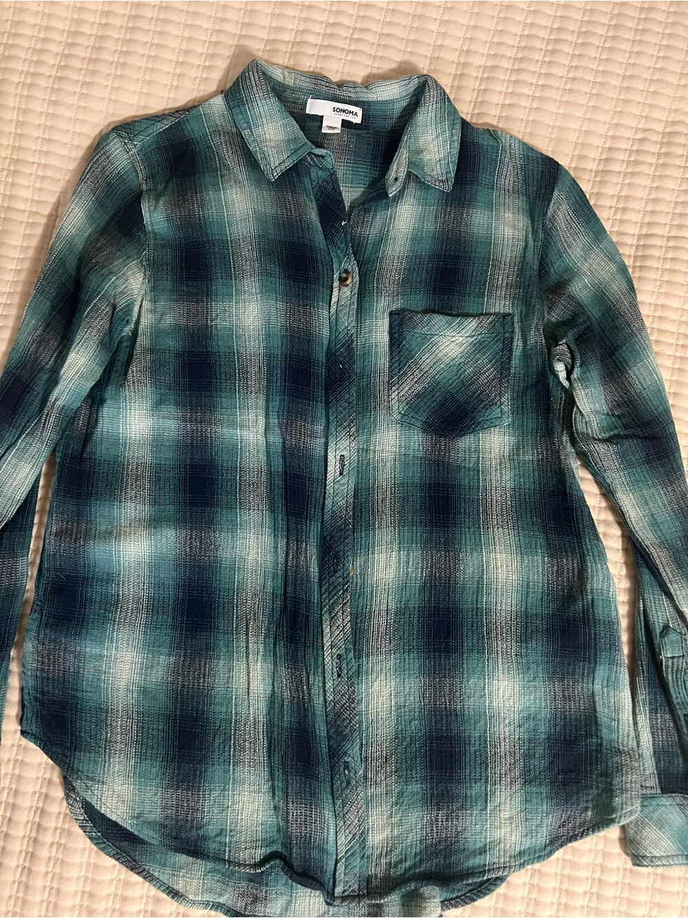 Sonoma women’s button down top blouse XS